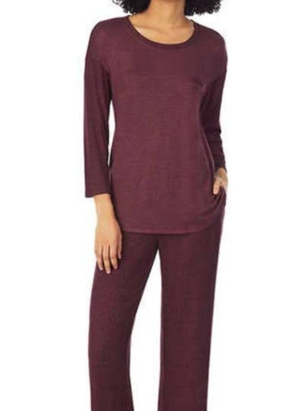 Carole Hochman wine ribbed pajamas